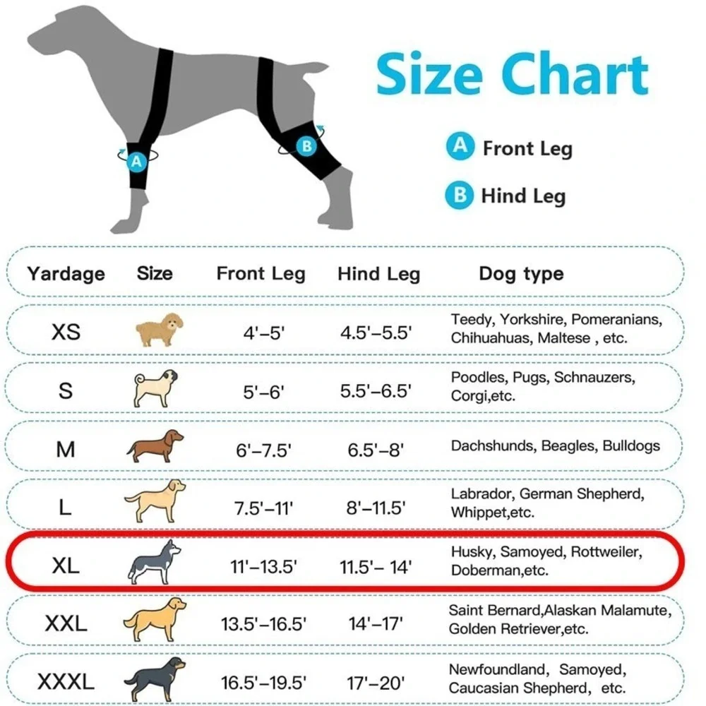 XL Knee Brace for Dogs ACL Side Stabilizers Knee Cap Dislocation Arthritis